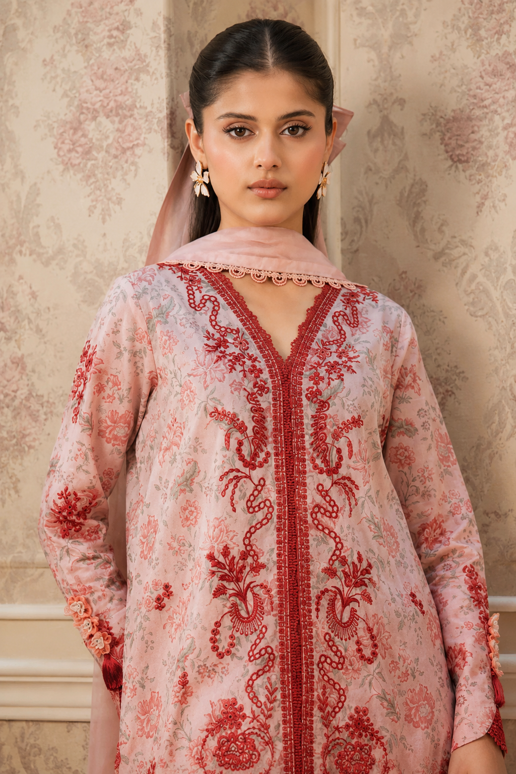 Premium Unstitched Lawn Embroidered 3PCS – Summer Fashion Collection