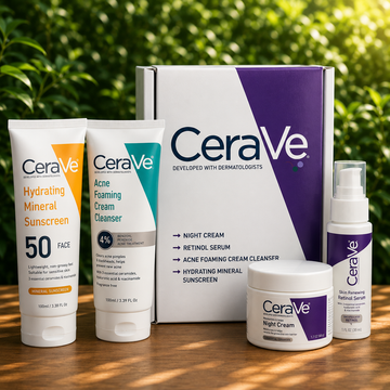 CeraVe Complete Skincare Bundle – Acne Care, Retinol & SPF 50 Set